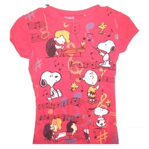 Red Peanuts Music Graphic Tee